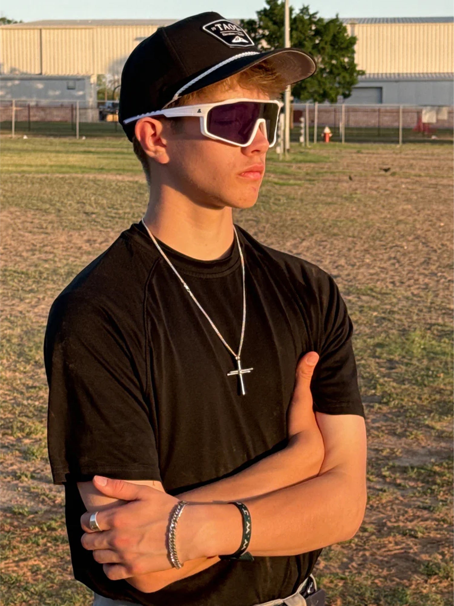 Sport Sunglasses | Polarized Shield Lens | Purple | White | Wraparound Fit | UV 400 Protection | Built for Speed