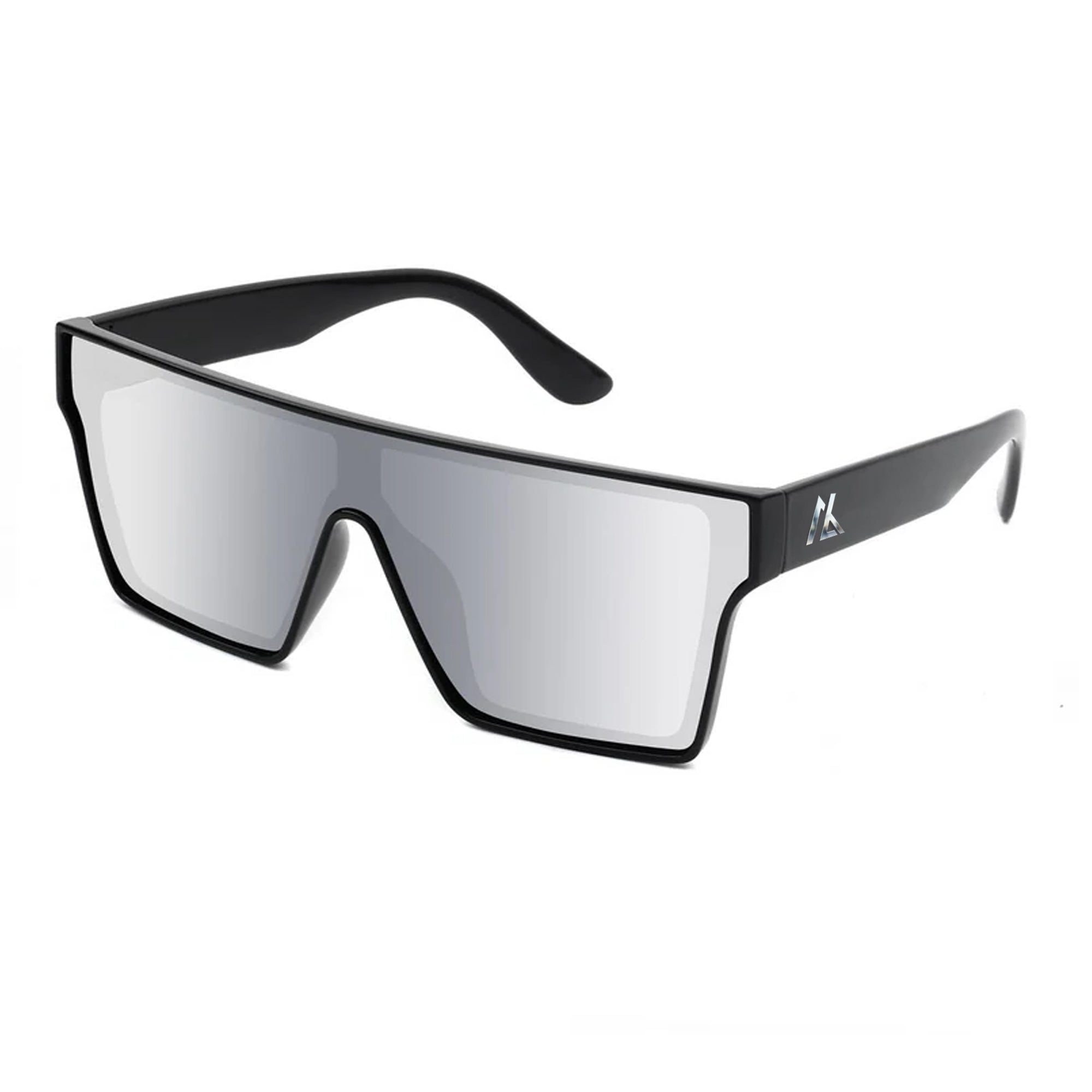 Sunglasses | Polarized Lens | UV 400 Protection | Chrome Lens | Black Frame | Mirror Lens | Shades