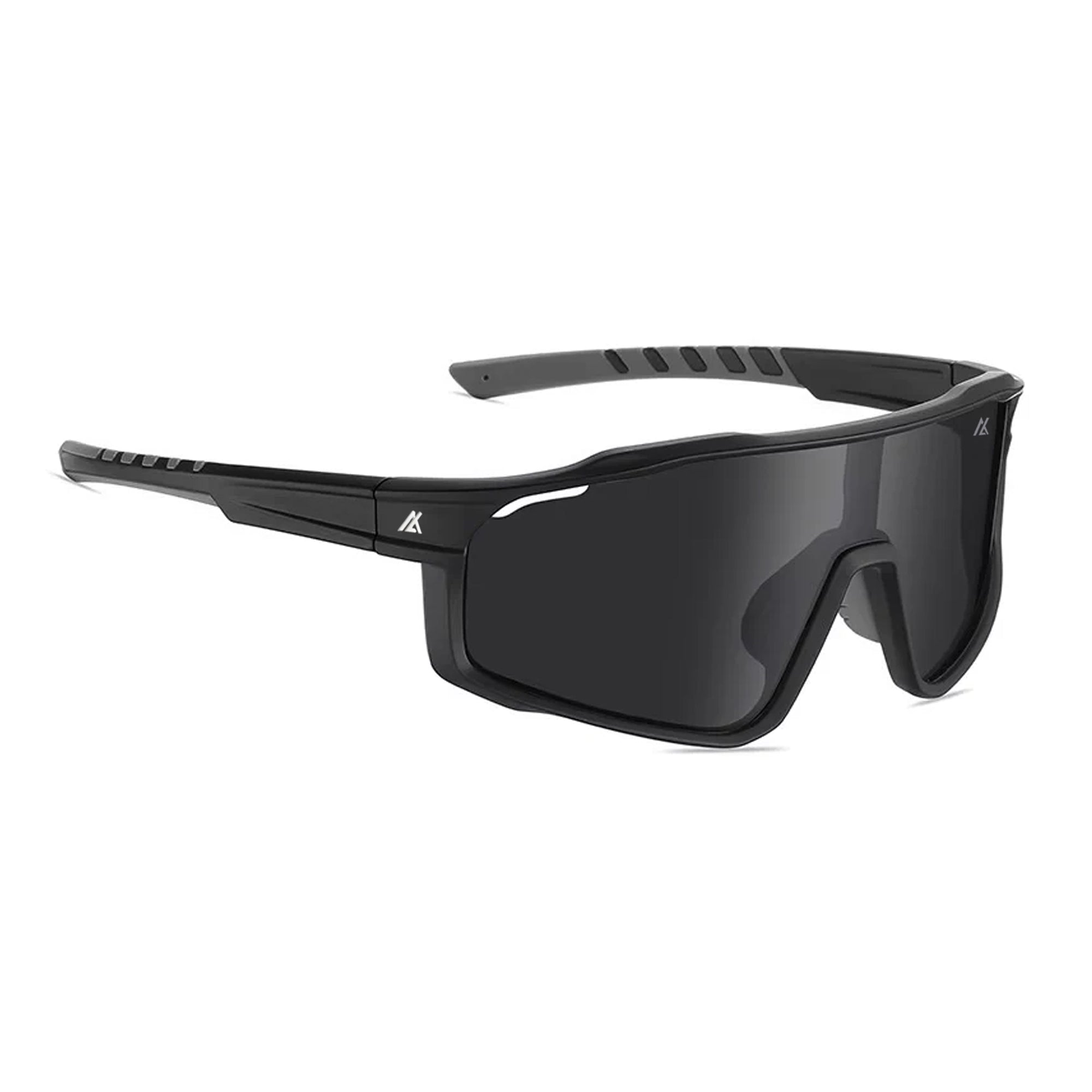 Sport Sunglasses | Polarized Shield Lens | Black | Wraparound Fit | UV 400 Protection | Built for Speed