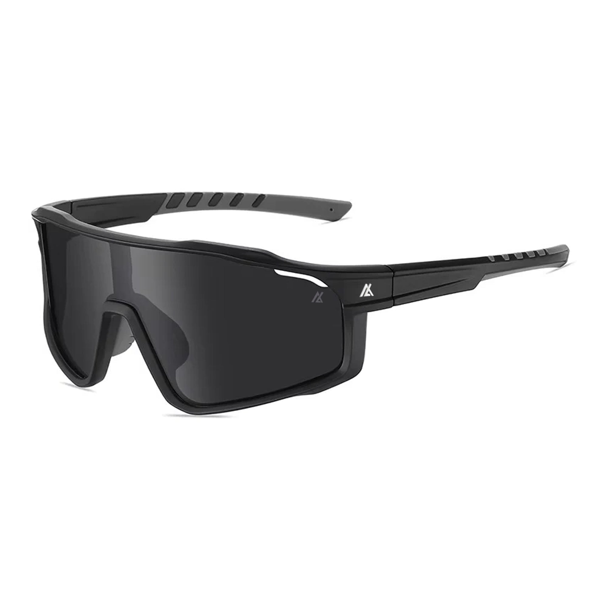 Sport Sunglasses | Polarized Shield Lens | Black | Wraparound Fit | UV 400 Protection | Built for Speed