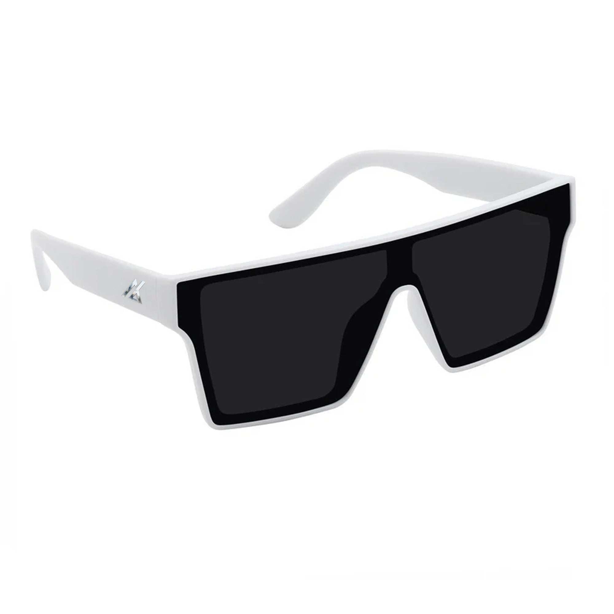 Sunglasses | UV 400 Protection | Black Tinted Lens | White Frame | Shades