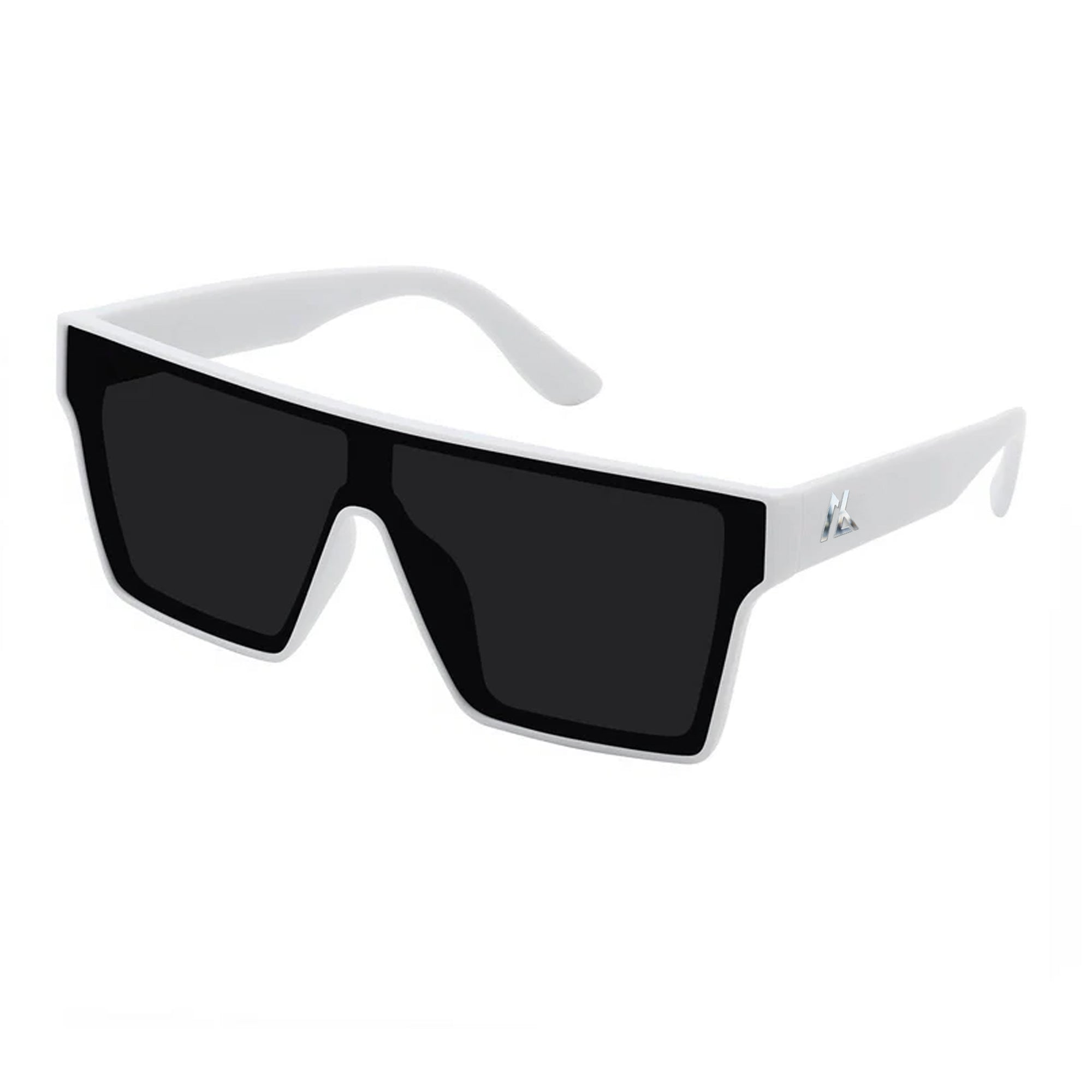 Sunglasses | UV 400 Protection | Black Tinted Lens | White Frame | Shades